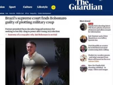 Imprensa internacional ressalta condenação de Bolsonaro por tentativa de golpe