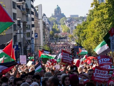 100 mil em Bruxelas exigem fim do genocídio em Gaza: “Israel cruzou todas as linhas vermelhas”