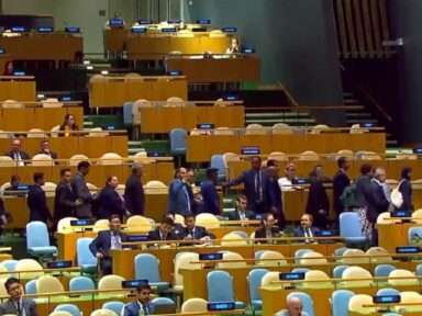 Delegações de todo o mundo deixam Assembleia da ONU em repúdio ao genocida Netanyahu