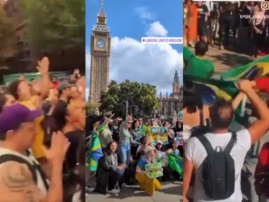 Brasileiros protestam contra os golpistas e a impunidade em 4 capitais do exterior